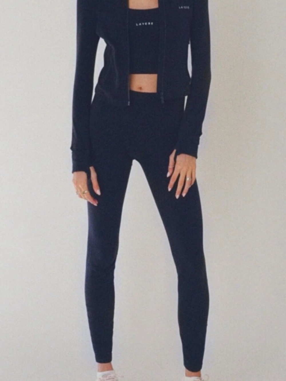 Layere Navy Blue Leggings